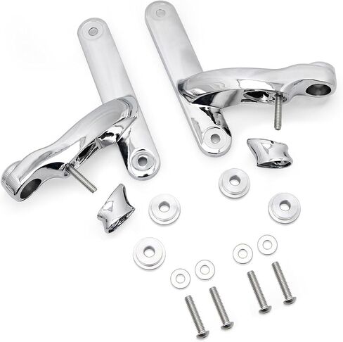 For harley street glide fog passing light kit LED motorcycle fog Auxiliary Lighting Bracket for harley davidson spot light bracket (Bracket + Mounts -Chromed) in Saudi Arabia