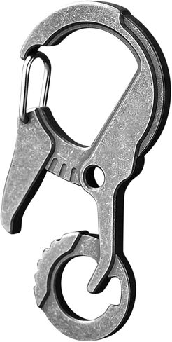 EDCFANS Titanium Carabiner Keychain Clip, Key Chain with Bottle Opener and Key Ring Holder, EDC Tactical Quick Release Keychain, Cool Bike Design Carabiner Clip, Car Keys Organizer for Men and Women in Kuwait