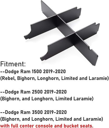 Jaronx Compatible with Dodge RAM 1500 2500 3500 Glove Box Organizer 2024 2023 2022 2021 2020 2019, for RAM Center Console Organizer 1500 2500 3500 Console Organizer Tray Accessories 2019-2024 in Saudi Arabia