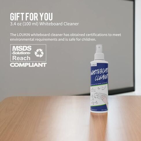 أقلام التحديد الجافة من لوكين، أقلام تحديد السبورة البيضاء منخفضة الرائحة، رأس رفيع، 12 قطعة - متضمن منظف السبورة البيضاء 3.4 أونصة in Kuwait