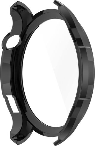 Case Compatible for Amazfit GTR 4 Watch Case Cover, Screen Protector All-Around Case Hard PC Bumper Full Cover Shell Cases for Amazfit GTR4 GTR 4 Smartwatch Accessory (black+black) in Saudi Arabia
