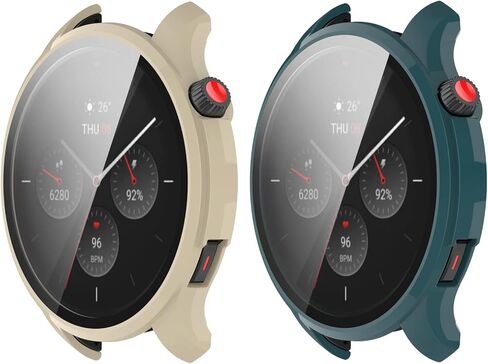Case Compatible for Amazfit GTR 4 Watch Case Cover, Screen Protector All-Around Case Hard PC Bumper Full Cover Shell Cases for Amazfit GTR4 GTR 4 Smartwatch Accessory (black+black) in Saudi Arabia