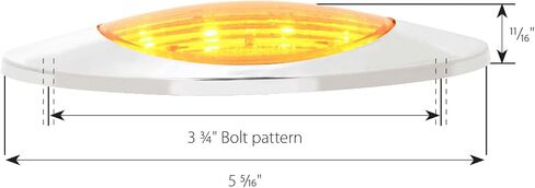 GG Grand General 77825 بيضاوي كهرماني/كهرماني 4 مؤشر LED/ضوء انعطاف لموديلات FL in Saudi Arabia
