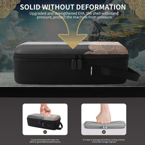 HYPERCASE Switch Carrying Case for Zelda Tears of the Kingdom, Built-in Stand Travel Bag Pouch for Nintendo Switch & OLED, Fit for Switch Dock/Pro Controller, AC Charger Adapter, Console & Accessories in Kuwait