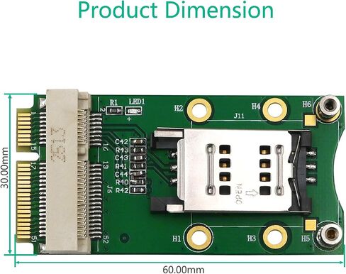 Mini PCI-E Adapter with SIM Card Slot for 3G/4G,WWAN LTE,GPS Card (Clamshell SIM Card Holder) in Saudi Arabia