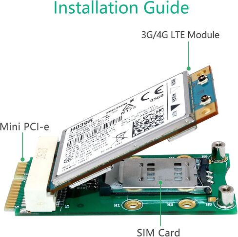 Mini PCI-E Adapter with SIM Card Slot for 3G/4G,WWAN LTE,GPS Card (Clamshell SIM Card Holder) in Saudi Arabia