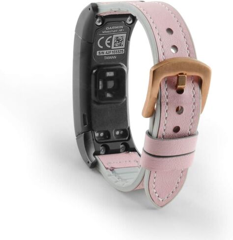 Leather & Silicone Mixed Strap Compatible with Garmin vivosmart HR/HR+ Plus Activity Tracker Replacement Band in Saudi Arabia