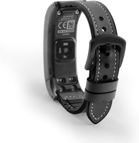Leather & Silicone Mixed Strap Compatible with Garmin vivosmart HR/HR+ Plus Activity Tracker Replacement Band in Saudi Arabia