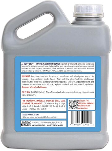 AL-NEW Anodized Aluminum Cleaner | Retail & Commercial Cleaner Perfect For Use On Anodized Windows, Doors, & More (16oz Cleaner) in Saudi Arabia