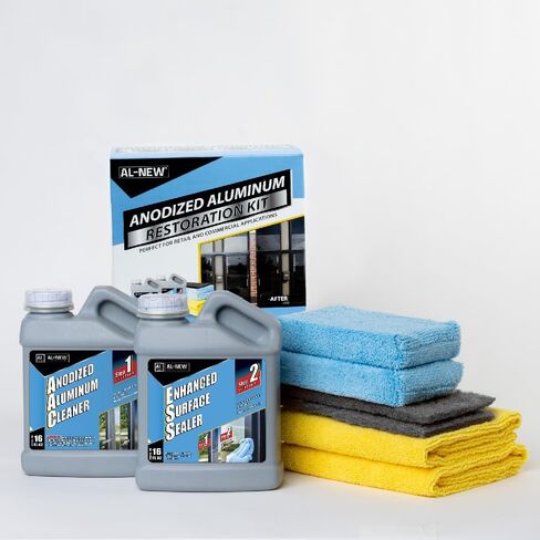 AL-NEW Anodized Aluminum Cleaner | Retail & Commercial Cleaner Perfect For Use On Anodized Windows, Doors, & More (16oz Cleaner) in Saudi Arabia