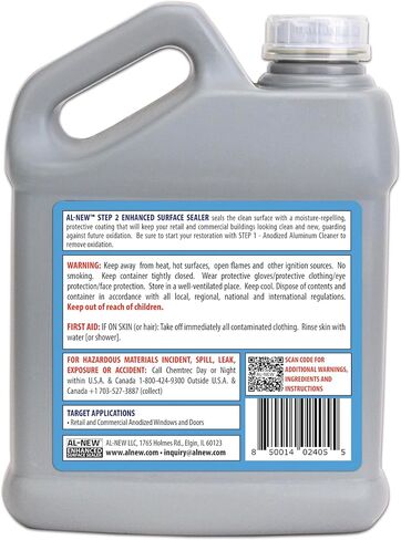 AL-NEW Anodized Aluminum Cleaner | Retail & Commercial Cleaner Perfect For Use On Anodized Windows, Doors, & More (16oz Cleaner) in Saudi Arabia