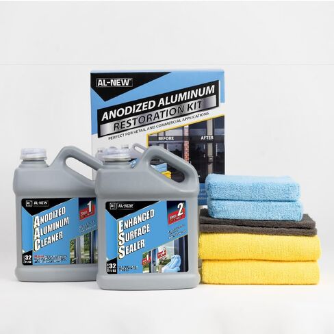 AL-NEW Anodized Aluminum Cleaner | Retail & Commercial Cleaner Perfect For Use On Anodized Windows, Doors, & More (16oz Cleaner) in Saudi Arabia
