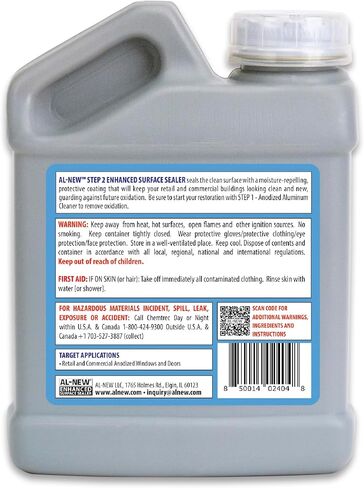 AL-NEW Anodized Aluminum Cleaner | Retail & Commercial Cleaner Perfect For Use On Anodized Windows, Doors, & More (16oz Cleaner) in Saudi Arabia