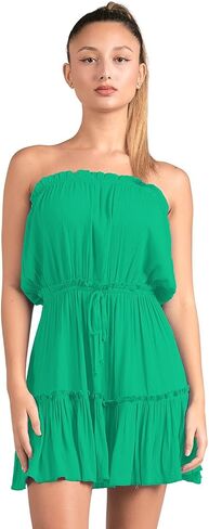 ELAN Strapless Ruffle Dress Cover-Up in Saudi Arabia