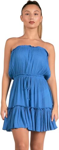 ELAN Strapless Ruffle Dress Cover-Up in Saudi Arabia