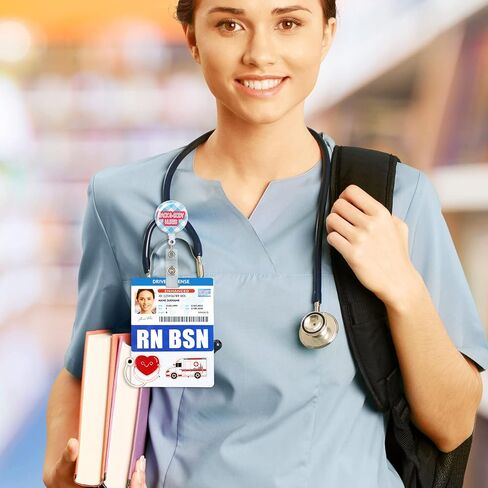 10 Pieces Badge Buddy Pin Holder for Nursing Pins Blank Badge Buddy Tags White Pin Holder Display for Nurse Doctor Student Staff ID Card Medical Pins Display (Horizontal) in Saudi Arabia