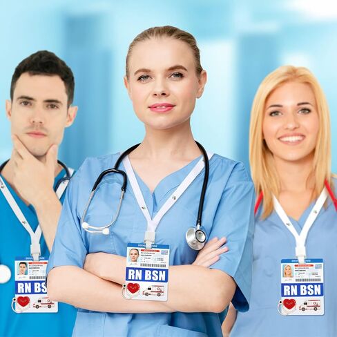 10 Pieces Badge Buddy Pin Holder for Nursing Pins Blank Badge Buddy Tags White Pin Holder Display for Nurse Doctor Student Staff ID Card Medical Pins Display (Horizontal) in Saudi Arabia