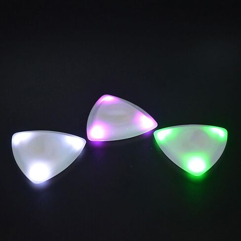 LED Guitar Pick Bass Plectrum 3 pcs Light up Beat Pick Glowing Picks with Lights for Electric Guitar Ukulele in Saudi Arabia
