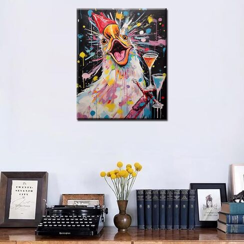 Tucocoo Cat Colorful Paint by Number for Adults, DIY Digital Oil Painting Kits on Canvas with Brushes and Acrylic Pigment, Close-up Animal Goblet Artwork for Home Decor 16x20 inches (Frameless) in Saudi Arabia