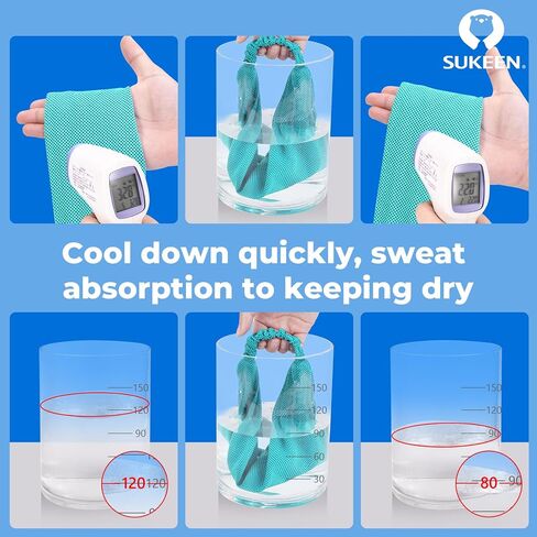 Sukeen Cooling Workout Headbands Women Men, Wide Stretchy Non-Slip Moisture Wicking Hairband, Sports Running Sweat Bands in Saudi Arabia