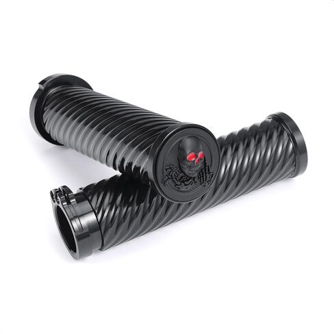 Motorcycle Black Aluminum CNC Handle Bars Hand Grips Fit for Harley Sportster Touring Dyna Softail in Saudi Arabia