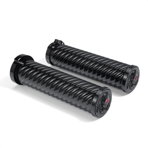Motorcycle Black Aluminum CNC Handle Bars Hand Grips Fit for Harley Sportster Touring Dyna Softail in Saudi Arabia