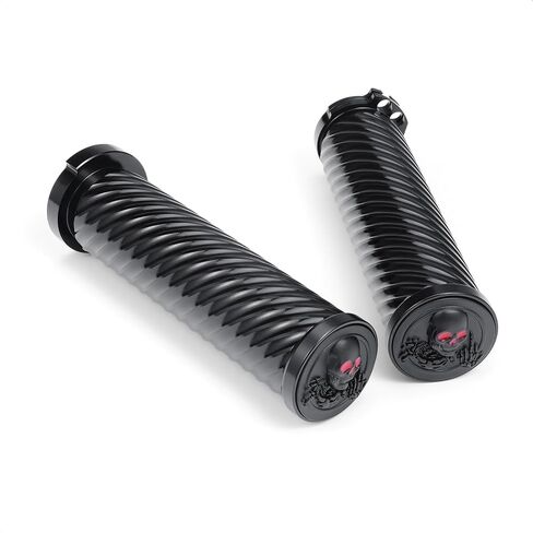 Motorcycle Black Aluminum CNC Handle Bars Hand Grips Fit for Harley Sportster Touring Dyna Softail in Saudi Arabia