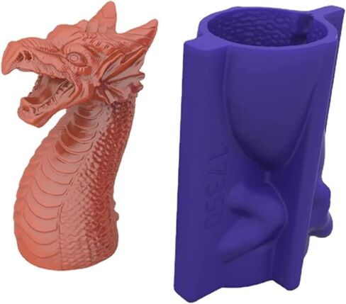 Dragon Head Silicone Candle Mold Soap Mold Fondant Chocolate Cake Candy Mould Epoxy Resin,DIY Wax,Polymer Clay in Saudi Arabia