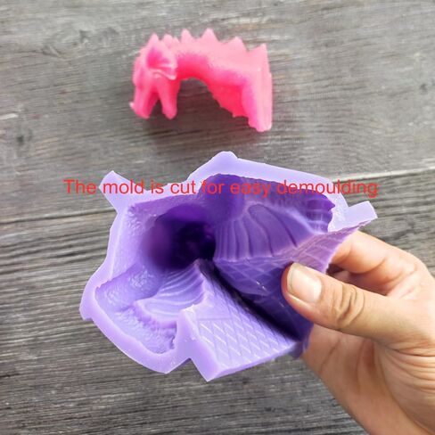 Dragon Head Silicone Candle Mold Soap Mold Fondant Chocolate Cake Candy Mould Epoxy Resin,DIY Wax,Polymer Clay in Saudi Arabia