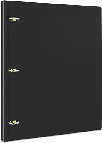 ملف تصغير 3 حلقات مقاس 1 بوصة - قطعة واحدة - أسود، مجلد بلاستيكي محمول مع عمود الفقري متداخل، 3 حلقات مع غطاء أمامي قابل للطي يحمل ورق مقاس 8.5 بوصة × 11 بوصة للمدرسة والمكتب والمنازل in Kuwait