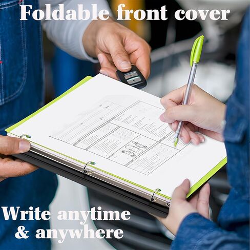 ملف تصغير 3 حلقات مقاس 1 بوصة - قطعة واحدة - أسود، مجلد بلاستيكي محمول مع عمود الفقري متداخل، 3 حلقات مع غطاء أمامي قابل للطي يحمل ورق مقاس 8.5 بوصة × 11 بوصة للمدرسة والمكتب والمنازل in Kuwait