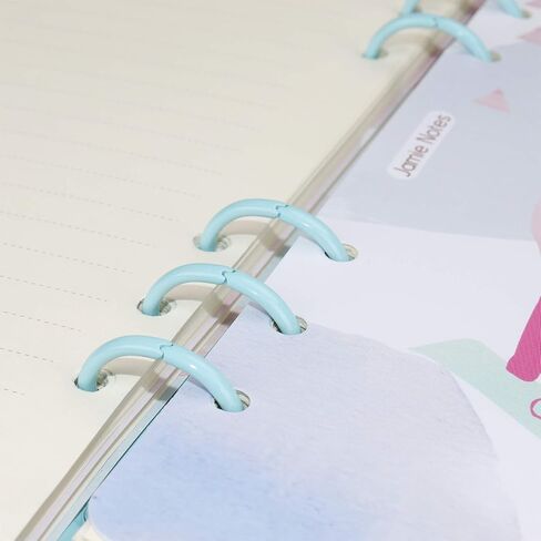 Multibey A5 6-Rings Binder Rings Soft Clear Cover Transparent Shell with Snap Clousure for Spiral Journal Planner DIY Scrapbook Notebook (A6, Pink) in Saudi Arabia