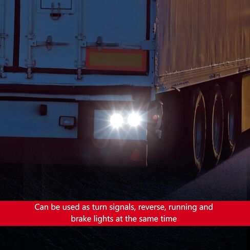 ALAVENTE 4 بوصات بيضاء مستديرة 12 فولت LED مصابيح خلفية للمقطورة إيقاف تشغيل أضواء مقطورة الفرامل لشاحنة RV 4 قطع... in Kuwait