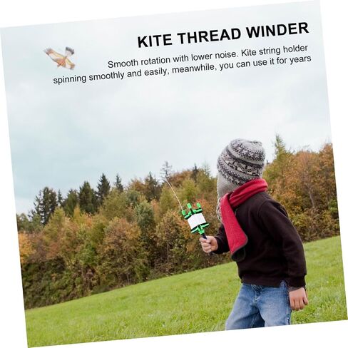 Artibetter 150 Kite Hand Wheel Flying Kites Line Kite Winder Kite Grip Professional Kite Winding Kite Handle with Line Outdoor Accessories Kite Accessories Bearing Wheel Heavy Cotton in Saudi Arabia