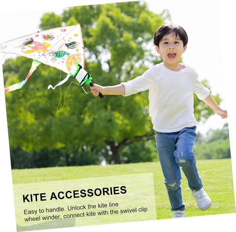 Artibetter 150 Kite Hand Wheel Flying Kites Line Kite Winder Kite Grip Professional Kite Winding Kite Handle with Line Outdoor Accessories Kite Accessories Bearing Wheel Heavy Cotton in Saudi Arabia