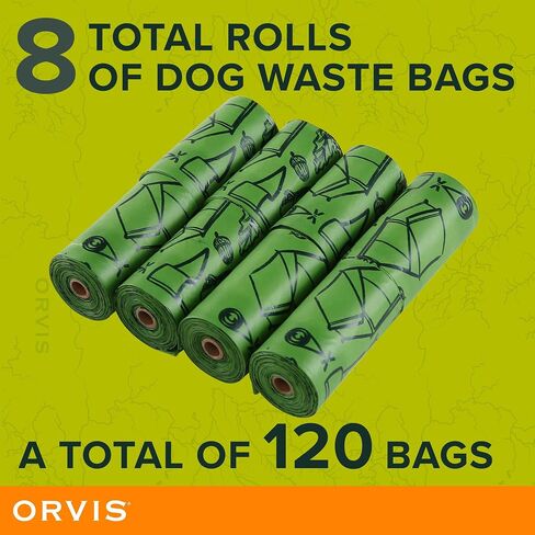 Orvis Compostable Waste Bags for Dogs, Extra Large, Unscented Green Dog Poo Bags, 48 Rolls, 720 Bags Total | Compostable Doggy Bags Made from Cornstarch, 9in x 14in in Saudi Arabia