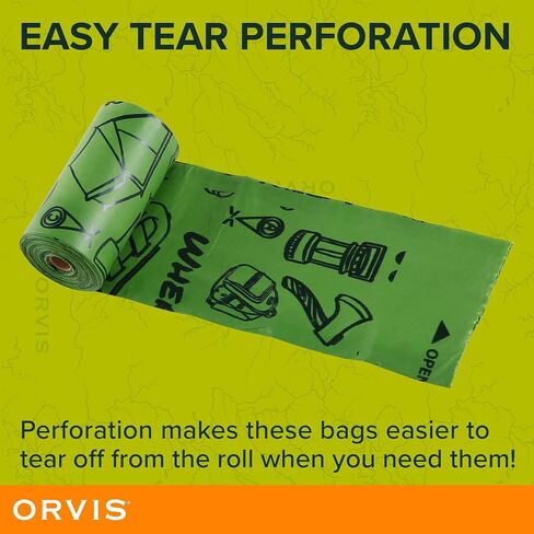 Orvis Compostable Waste Bags for Dogs, Extra Large, Unscented Green Dog Poo Bags, 48 Rolls, 720 Bags Total | Compostable Doggy Bags Made from Cornstarch, 9in x 14in in Saudi Arabia