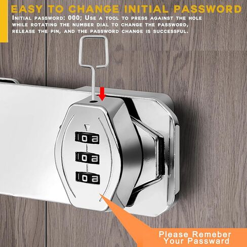 Password Rotary Hasp Locks, 2 Pack Door Security Slide Latch Lock,Black Digit Combination Lock for Small Doors, Cabinets, Barn Door, Bathroom, Outdoor, Garage, Garden in Saudi Arabia