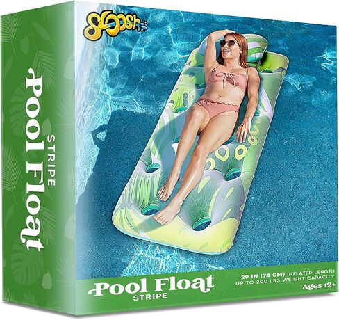 صالة السباحة العائمة القابلة للنفخ من Sloosh، مقاس 66 بوصة، مغطاة بنسيج فائق النعومة، عوامات قابلة للنفخ للبالغين في حمام السباحة في الصيف in Kuwait