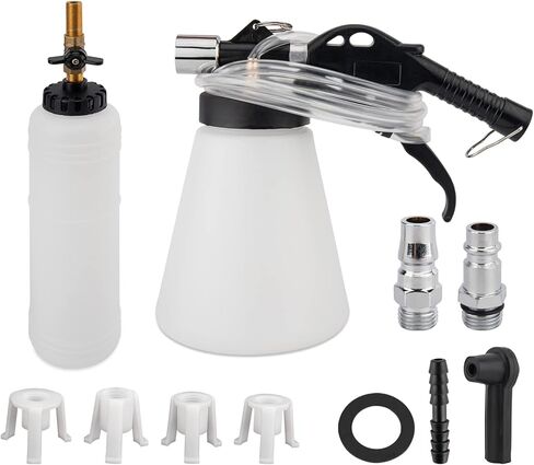 طقم نازف الفرامل الهوائية، طقم نازف الفرامل الفراغي لدراجة نارية شاحنة السيارة مع مستخرج وزجاجة إعادة التعبئة، 4 محولات أسطوانة رئيسية، 2 سدادات هواء سريعة (90-120 رطل لكل بوصة مربعة) in Kuwait