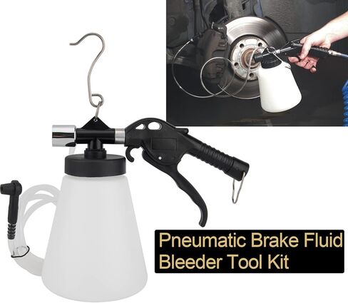 طقم نازف الفرامل الهوائية، طقم نازف الفرامل الفراغي لدراجة نارية شاحنة السيارة مع مستخرج وزجاجة إعادة التعبئة، 4 محولات أسطوانة رئيسية، 2 سدادات هواء سريعة (90-120 رطل لكل بوصة مربعة) in Kuwait