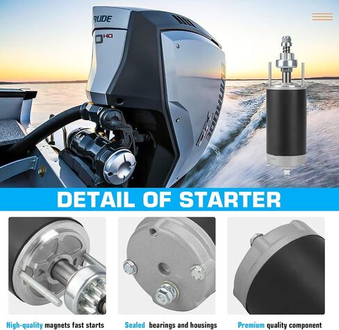 Starter SAB0010 Fit for Force Chrysler Marine Outboard 70HP 85HP 125HP 140HP 150HP 48-0955 MOT4002 61-6955 5732N 410-21001 in Saudi Arabia