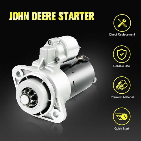 Starter Compatible with John Deere Tractor/Tractors-Utility 5045D 5045E 5055D 5055E 5065E 5075E, 12V CW 10 Teeth Starter, Replace# RE533976, BF002G20658, F-002-G20-658 in Saudi Arabia