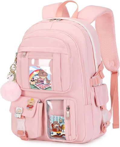 Backpacks for Girls,Laptop Backpack 15.6 Inch School Bag Cute College Backpack Large Bookbags Travel for Teens Women Students Anti Theft Daypack (Black) in Saudi Arabia