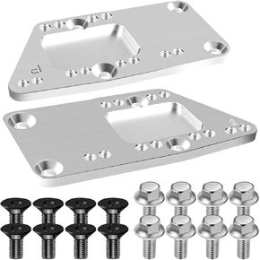 for LS Swap Motor Mounts Adapter Plates for SBC Vehicle to LS Engine LS1 LS2 LS3 LS6 LQ4 LQ9 L33 L92 L99 LR4, for LS Conversion Swap Bracket Adjustable Universal (Silver)