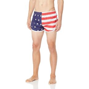 Unisex American Flag Side Split Running Shorts 1830AF S