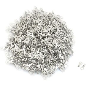 uxcell 1000 Pcs Non Insualted Ring Terminals Connector for AWG 22-16