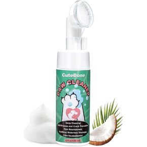 CuteBone Gentle Dog Paw Foaming Cleanser No Rinse- Hygienic Care for Dogs and Cats, 5 fl oz (150ml)