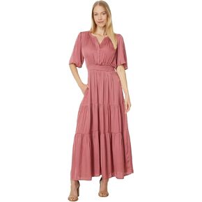 Liverpool Women's Woven Maxi Dress Textured Sateen