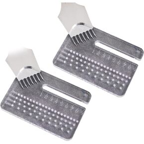 2 Pcs Acrylic Punching Aid Plate For Help Leather Hole Punches Leather Stitching Aid Plate Leathercraft Stitching Tool Multi Functional Leather Tool